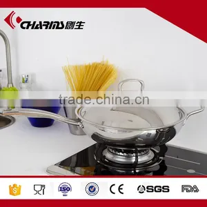 Charms Tri-ply Stainless Steel Chineses Wok Pans thumbnail-6