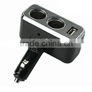 2 Way Cigarette Lighter Socket With USB thumbnail-1