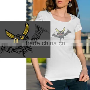 MOQ 6pcs Motif Hot Fix Rhinestone Bat Animal Transfers thumbnail-1