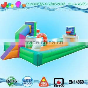 Inflatable Sports Equipment Inflatable Football Field With Basketball Hoops Game Combo thumbnail-1