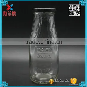 320ml Engraving Milk Bottle Wholesale Bottles Empty Glass Bottle thumbnail-1