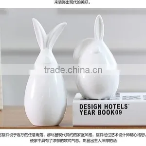 Jingdezhen BHM-123 Ceramic Easter Rabbit Figurines Collectables Decoration Wholesales thumbnail-2