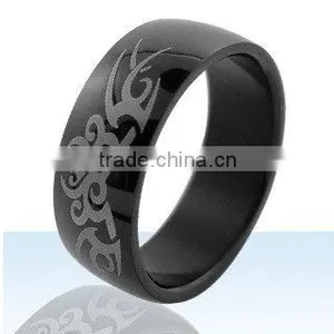 Fashion Titanium Jewellery,black Titanium Ring, Tribal Design Titanium Ring,fashion Titanium Jewelry,fashion Titanium Ring thumbnail-1