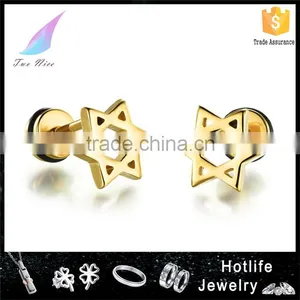 Star Shape Stud Wholesale Factory Stainless Steel Earring Man thumbnail-1