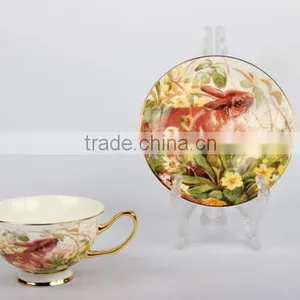 200ML Personalized Fine Bone China Porcelain Tea Coffee Cup and Saucer Sets thumbnail-6
