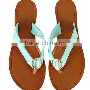 Monogrammed Sandals Slip On ,Coral thumbnail-2