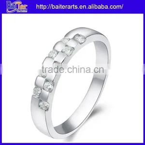 Wholesale 925 Sterling Silver Bezel Setting Band Ring,silver Promise Rings for Men thumbnail-1