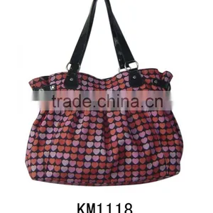 2016 Best Selling Heart Shaped Printing Canvas Tote Bags thumbnail-1