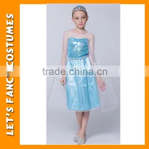 Factoy Wholesale Top Quality Frozen Elsa Dress Elsa Dress Cosplay Costume in Frozen Disny Frozen Elsa Dress PGCC-2400 thumbnail-1