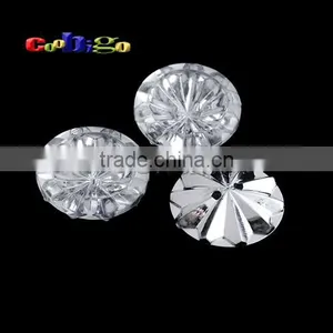 40L(25mm) Acrylic Sewing Rhinestone Rose Round Point Back Button For Apparel #FLN027-40L(06) thumbnail-1