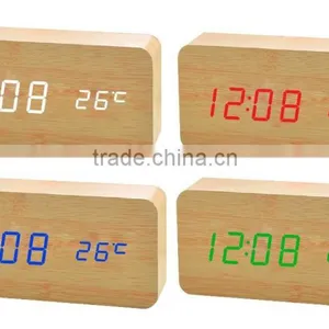 LED Wooden Clock Comply With CE ROHS thumbnail-4