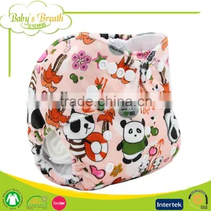 MPL-01 Eco Organic Minky Fabric Baby Reusable Washable Cloth Pocket Diaper Nappy With Insert thumbnail-6