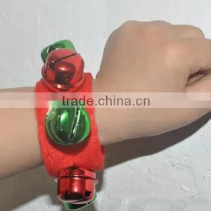 Merry Christmas Holiday Cuff Bracelet With Jingle Bells Christmas Party Gear thumbnail-3