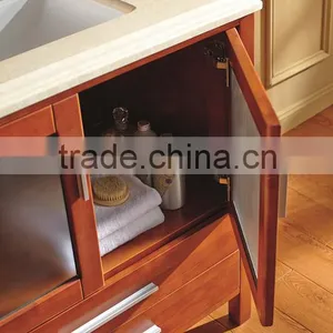 Waterproof Solid Wooden Bathroom Cabinet With Classic Style thumbnail-4