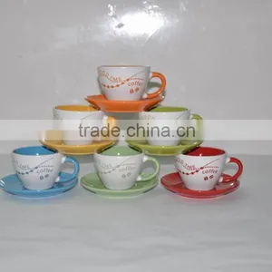 Factory Direct Sale Stoneware Coffee Cup and Saucer thumbnail-1