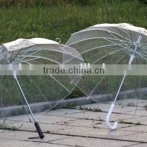 Fashion Promotion High Quality Environmental 16 k Pvc Plastic Umbrellas Transparen thumbnail-4