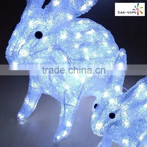 High Quality With RoSH CE Rabbit Shaped Decoration Led Motif Light Rabbit Statues Garden Decoration Home Decor Led Light Supplier's Choice thumbnail-5
