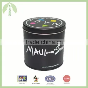 Round Shape Tin Box 9.52*9.80cm Black Tin Can thumbnail-2