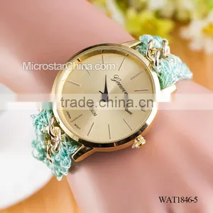 DIY Hand Made Woven Chain Woomen Watch Bracelet thumbnail-4