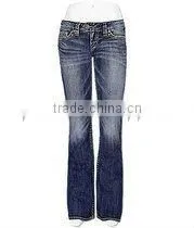 Ladies 100% Cotton Denim Long Pant thumbnail-1