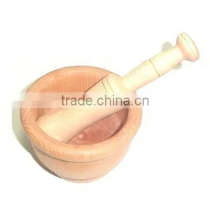 Wooden Mortar and Pestle Set With Durable Structure and Stylish Shape thumbnail-1