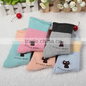 2015 New Winter Korean Cute Kitten Nap Socks Thick Cotton Socks Microfiber Cozy Socks Factory Direct Offer thumbnail-2