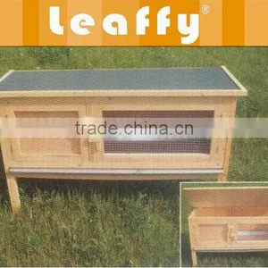 LEAFFY-Wooden With Asphalt Roof Rabbit Hutch RH-8025 thumbnail-1