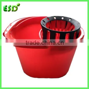 ESD Household Plastic Mop Bucket,12L Mop Wringer Bucket thumbnail-1