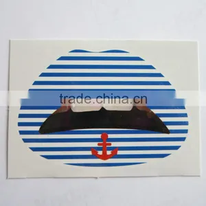 Custom Red Star Lip Temporary Tattoo Sticker Art Tattoo Sticker Factory thumbnail-4