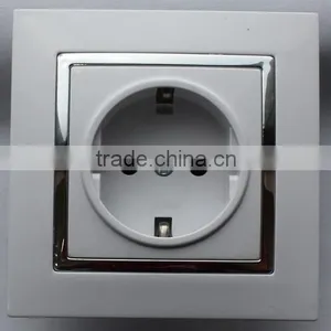 High Quality European ABS Shell Full Copper Conductor Flame-retarded Base Wall Switch Socket thumbnail-1