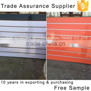 China 1220*2440*15mm Melamine Mdf Slot Board With Aluminium Strip thumbnail-1