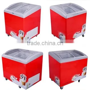 Double Glass Door Display Freezer for Supermarket thumbnail-1