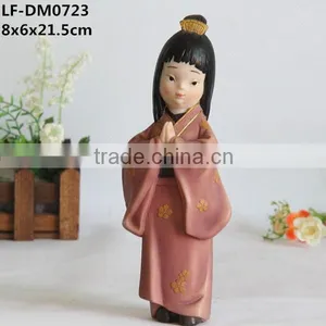 Japan Girl Holding Book Dance Statue Resin Crafts thumbnail-2