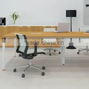 Modern Style Medium Size Conference Table With Metal Legs thumbnail-4