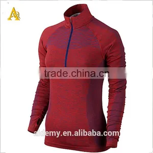 2016 New Design Clothing Funnel Collar Hoodies for Gym Wear and Yoga Wear for Women thumbnail-3