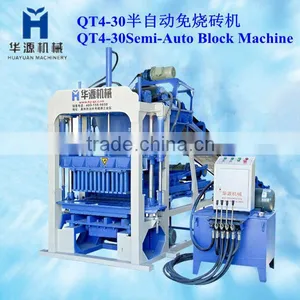 Hydraulic Semi-automatic Small Business Equipment for Concrete Hollow Block Production Line thumbnail-1