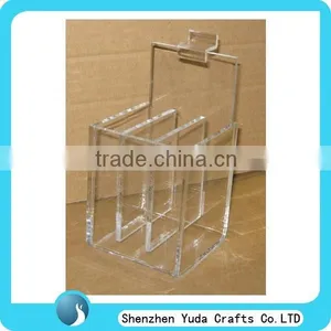 Mini Acrylic Slatwall Card Display With Dividers, Perspex Eyeliner Storage Box thumbnail-1