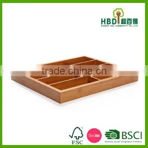 Hot Selling Bamboo Cutlery Organizer With Knife Holder,multifunction Cultery Organizer thumbnail-3
