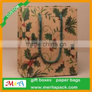 Bespoke Design Kraft Paper Bags Recycled Natural Kraft Shopping Grocery Bags thumbnail-1