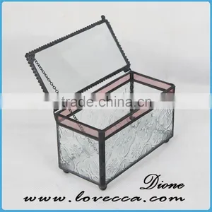 New Product 2016 Indoor Decorative Brass Wedding Table Centerpiece Glass Box thumbnail-1