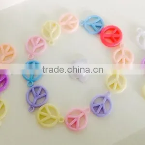 Fashion Trendy Colourful Round Shape Wholesale Cheap Bead Rainbow Stripe Resin Bead For Clothes Jewelry thumbnail-1