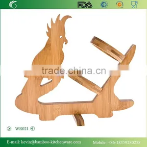 WR021/Folding Handmade Wooden Wine Rack Wood Guitar Wine Bottle Display Rack OEM Novelty Wine Rack Manufacturer thumbnail-1