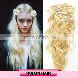 Remy Blonde Human Hair Extensions Bohemian Remy Clip In Hair Extensions thumbnail-4
