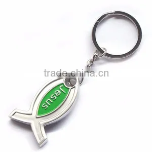 Metal Custom Fish Shaped Keychain and Keyring thumbnail-1