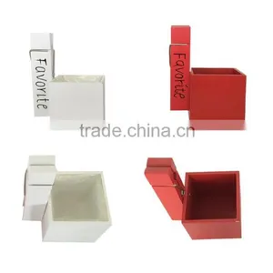 Wooden Flower Pot Holder With Letter Printing Square Flower Pots Wooden Barrels thumbnail-1