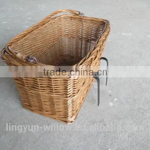 Natural High Quality Wicker Removable Bicycle Basket Wholesale thumbnail-1