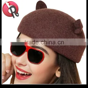 Latest Trendy Designer Girls Hats Caps With Cute Cat Ear Fancy thumbnail-4