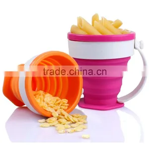Travel Camping Collapsible Silicone Folding Cup thumbnail-1