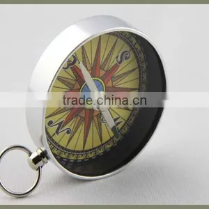 IMAGINE Portable Mini Silver Compass With Keychain thumbnail-4