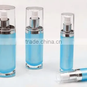 Beautiful Blue Color Cosmetic Lotion Bottle thumbnail-1